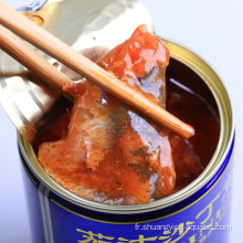 Étain de sardine à la sauce tomate avec couvercle amovible
